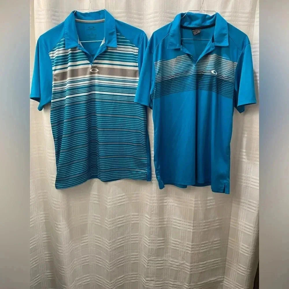 Oakley polo shirts blue bundle